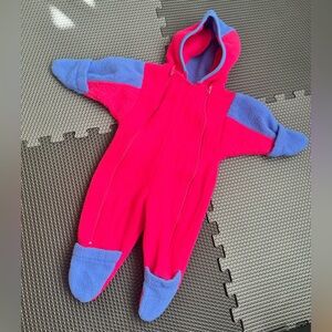 Vintage pink snow bib